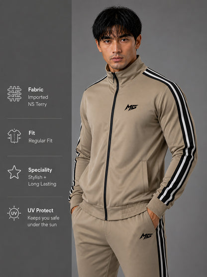 MontGuru AeroFlex AirLite Track Jacket – Beige