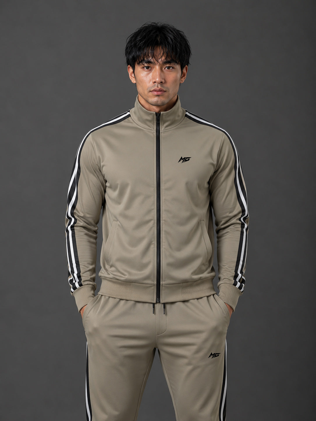 MontGuru AeroFlex AirLite Track Jacket – Beige