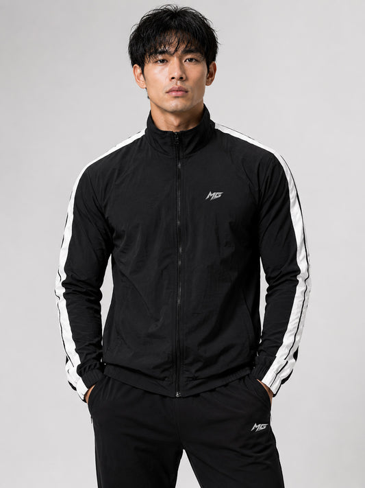 MontGuru ShadowFlex Mesh-Lined Track Jacket UV Protect  – Black
