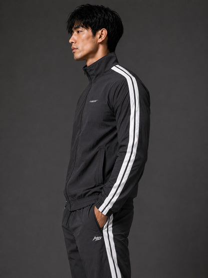 MontGuru ShadowFlex Mesh-Lined Track Jacket UV Protect  – Dark grey