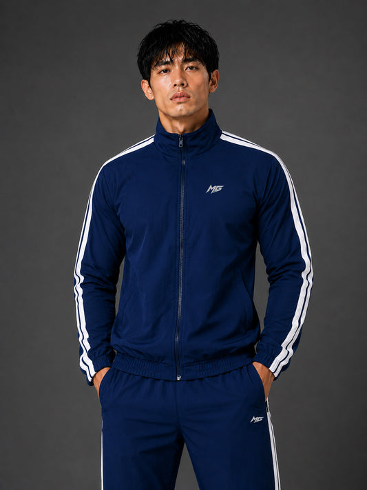 MontGuru ShadowFlex Mesh-Lined Track Jacket UV Protect  – Navy