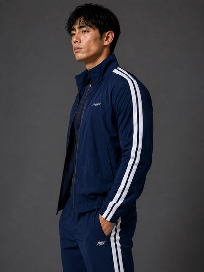 MontGuru ShadowFlex Mesh-Lined Track Jacket UV Protect  – Navy