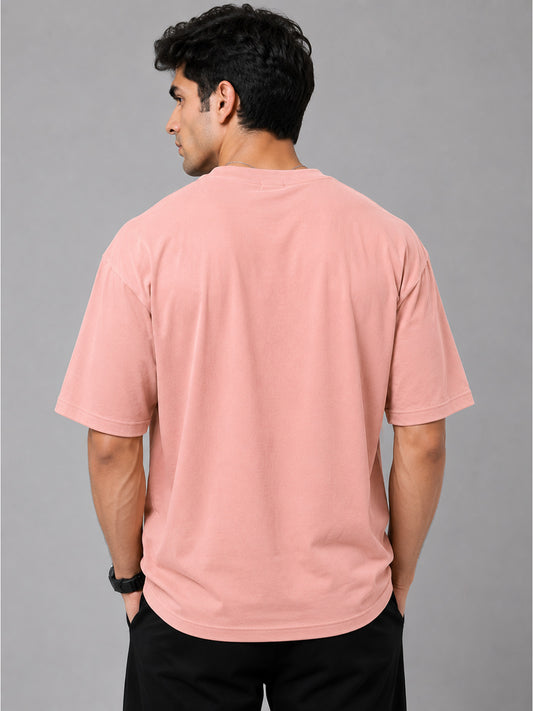 Core Oversized Premium Cotton Gym T-Shirt – Peach