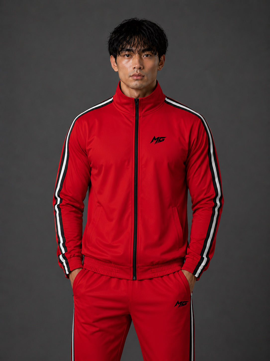MontGuru AeroFlex AirLite Track Jacket – red