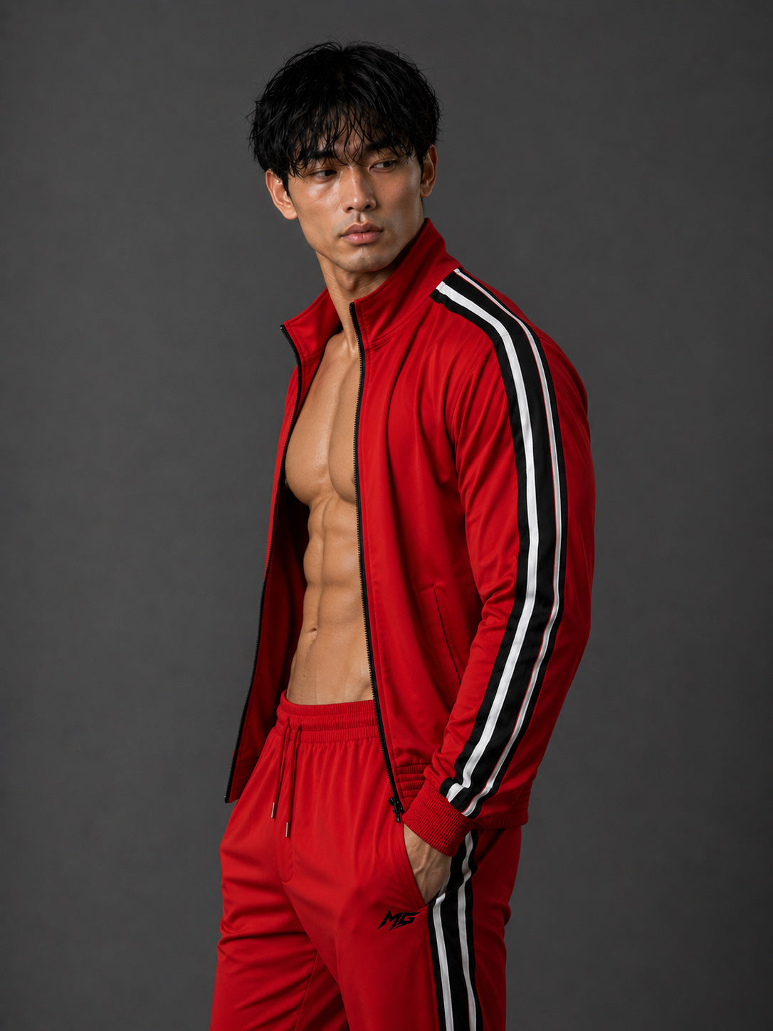 MontGuru AeroFlex AirLite Track Jacket – red