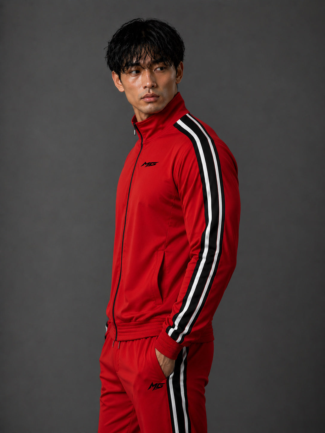 MontGuru AeroFlex AirLite Track Jacket – red