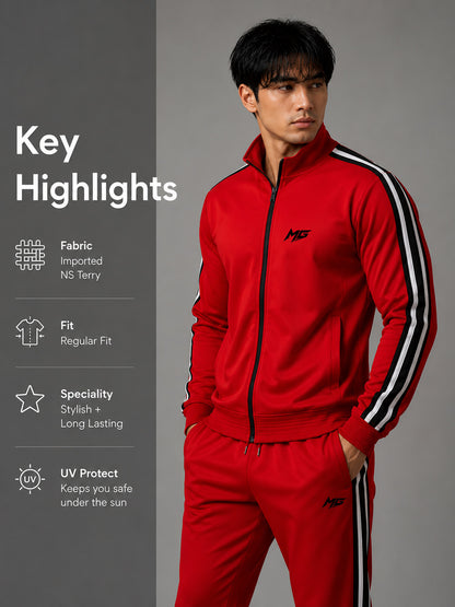 MontGuru AeroFlex AirLite Track Jacket – red